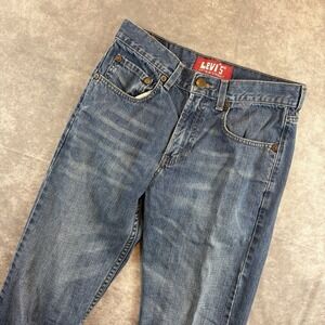 Vintage Levis 514 Jeans Mens 28x28 Blue Light Wash Jeans Slim Straight Western